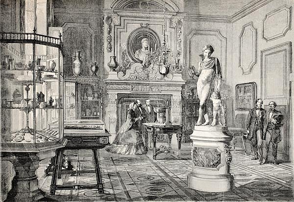 Louis Fould's art collection in rue de Berry, Paris. Original, from drawing of Fichot and Durand,pub
