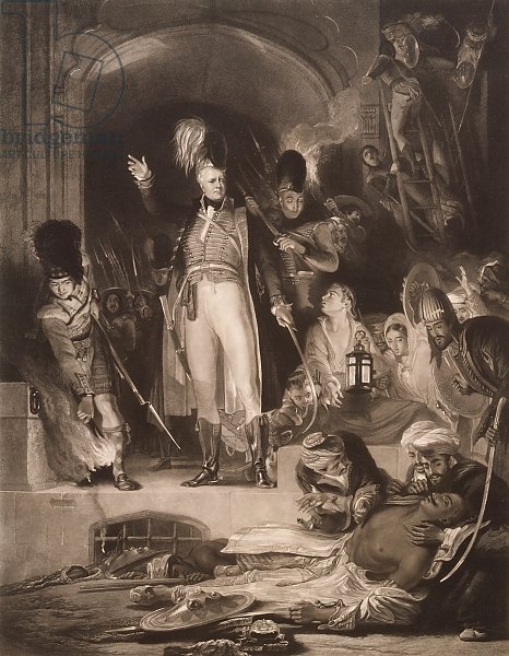 Sir David Baird discovering the body of Tipu Sultan, 1843