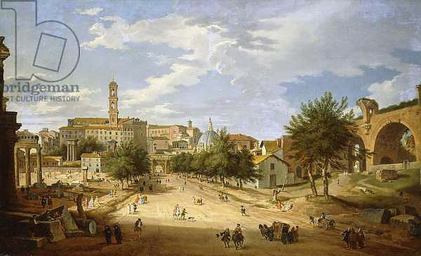 The Roman Forum and the Campidoglio seen from the Arch of Constantine, 1751