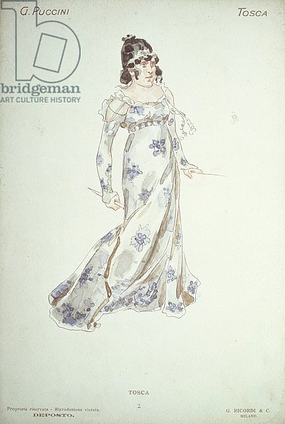 Costume design in 'Tosca' by Giacomo Puccini