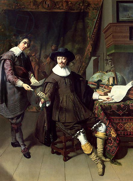 Constantijn Huygens and his clerk, 1627