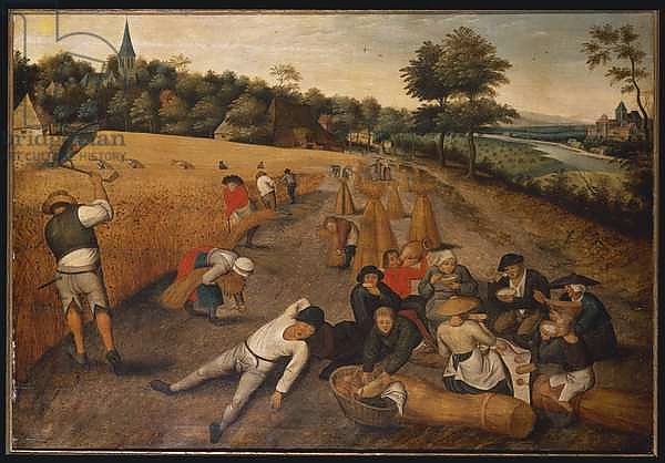 Summer: Harvesters Working and Eating in a Cornfield, 1624