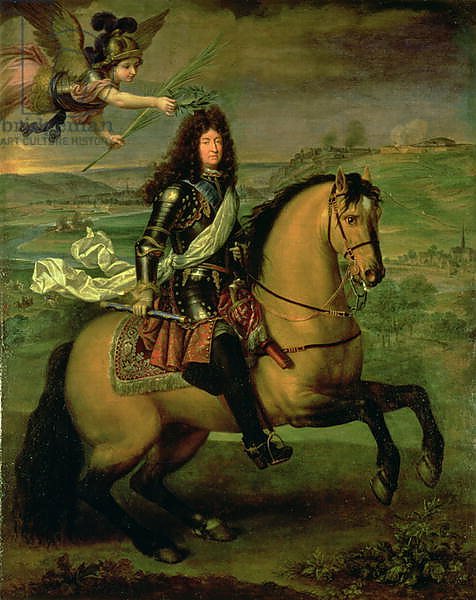 Equestrian Portrait of Louis XIV Crowned by Victory, c.1692