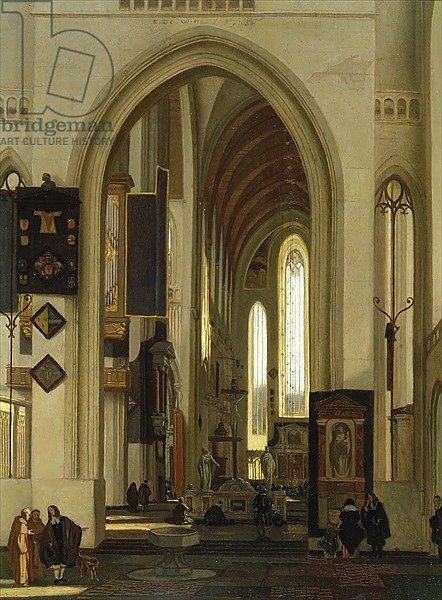 Interior of a Church with Figures, 1685