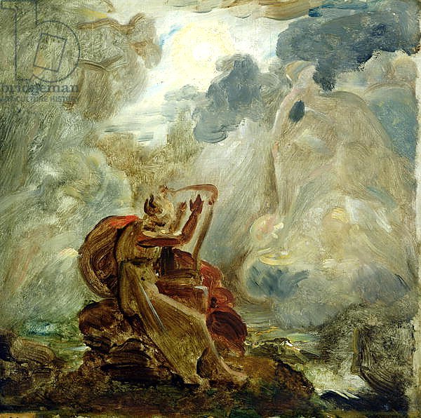 Ossian Conjures Up the Spirits with His Harp on the Banks of the River of Lora, c.1811
