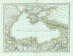 Постер Подробная карта Черного моря, 1795 г.