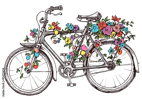 Велосипед с цветами 1