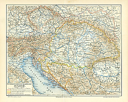 Постер Карта Австро-Венгерской империи 1