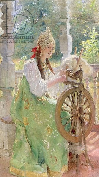 At the Spinning-Wheel