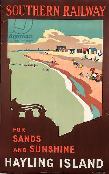 Hayling Island, poster advertising Southern Railway, 1923