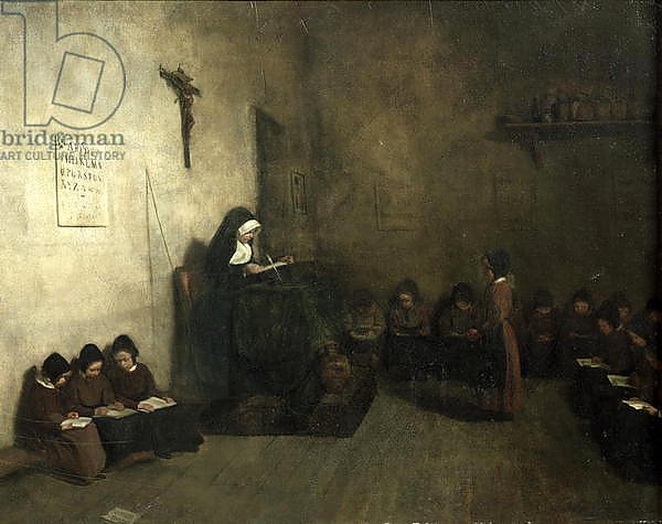 Interior of a School for Orphaned Girls, 1850
