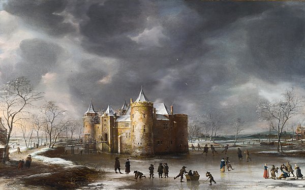 Замок в Мейдене зимой