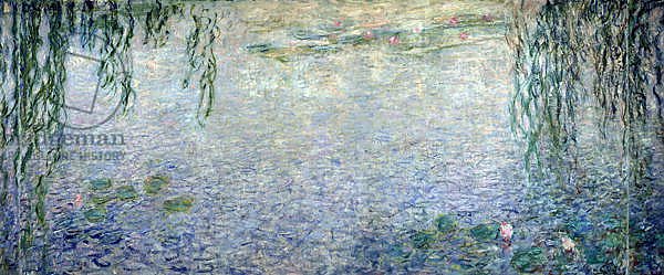 Waterlilies: Morning with Weeping Willows, detail of the central section, 1915-26