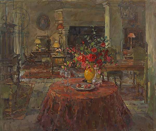 Grand Salon with Red Roses