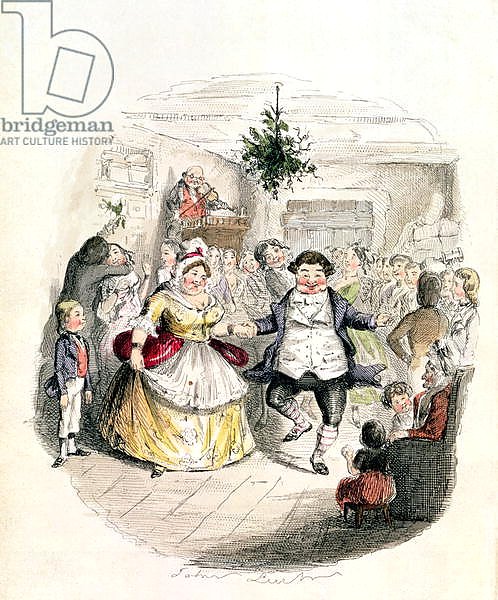Mr Fezziwig's Ball, from 'A Christmas Carol' by Charles Dickens 1843