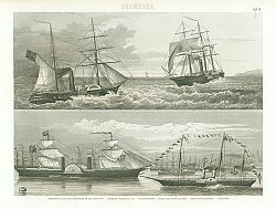 Постер Seewesen. Raddampfer Cyclops, erste Dampffregatte der engl. Flotte (1839)