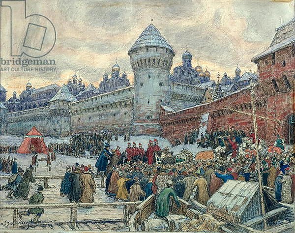 Ancient Moscow, departure after a fight