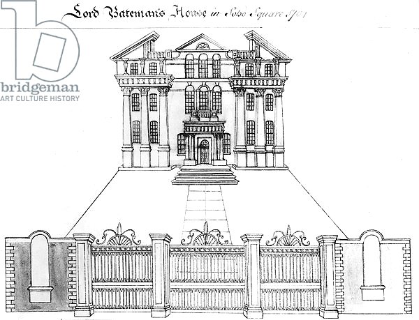 Lord Bateman's House in Soho Square, 1764