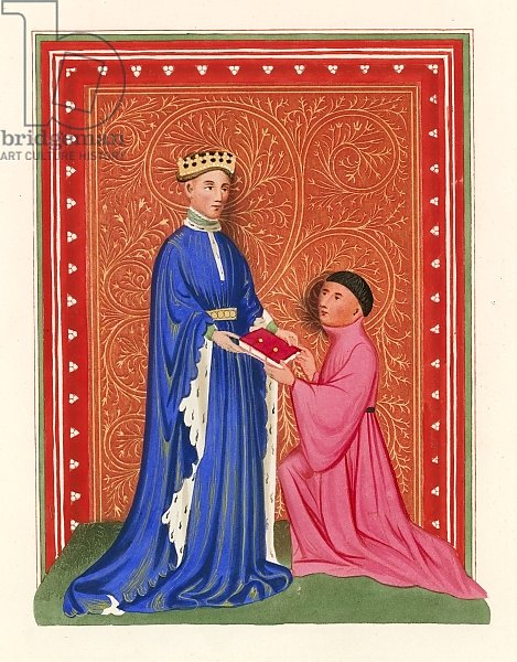 Occleve Presenting his Book to Henry V, c 1410
