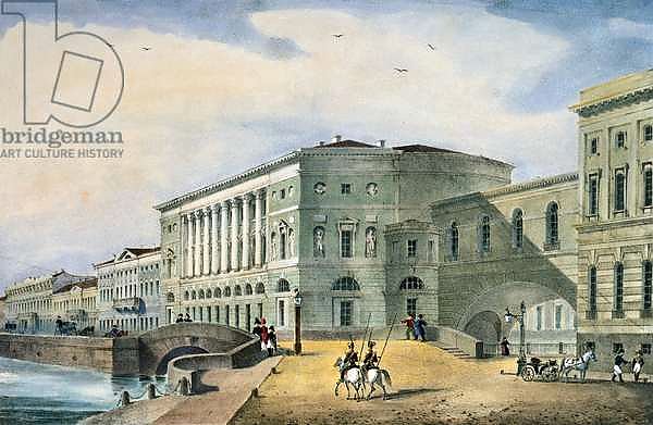 The Hermitage Theatre as Seen from the Vassily Island, 1822 1