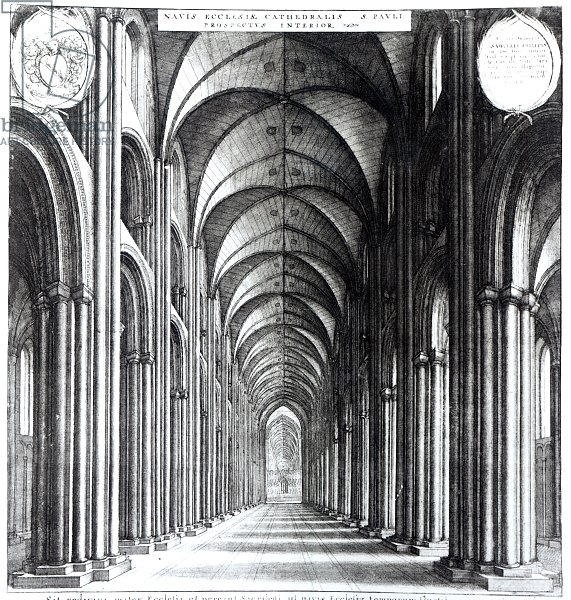 Interior of the nave of St. Paul's, 1658