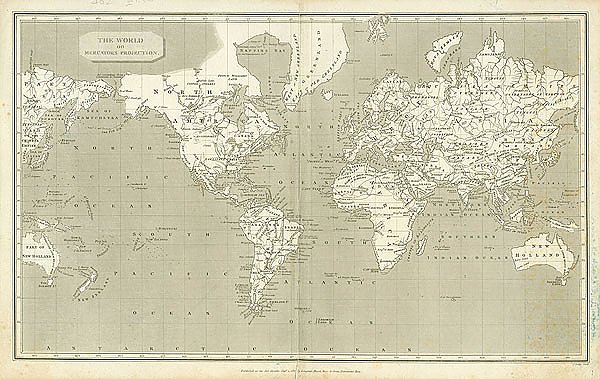 Карта мира, 1807г.