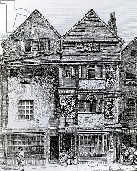 Houses on the South Side of a Street called London Wall, published 1812