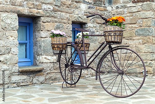 Постер Греция. Велосипед на улице