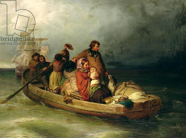 Emigrant passengers on board, 1851