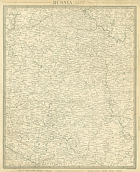 Постер Карта Россия в Европе, часть VI, 1835г.