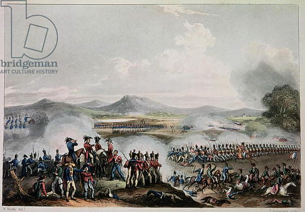 Battle of Talavera, 28th July, 1809, engraved by Thomas Sutherland