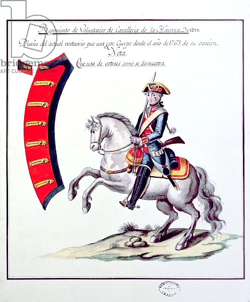 Uniform of the Volunteers of the Havana Cavalry Regiment, 1763