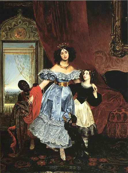 Портрет Самойловой с воспитанницей Джованиной Пачини и арапчонком