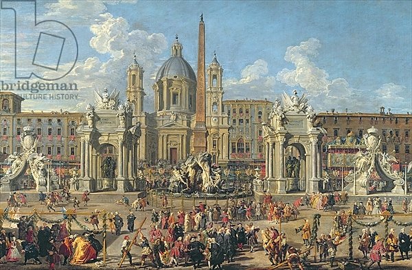 Preparation For the Firework Display Held at Piazza Navona, Rome, 1729 4