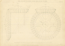 Постер Projections of a Bevel Wheel and Pinion in Gear
