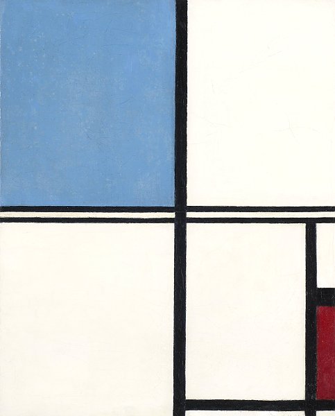 Composition with Blue and Red