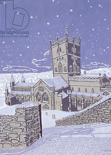 St. David's Cathedral in the Snow, 1996