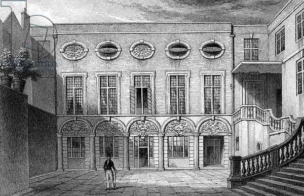 Brewers' Hall, Addle Street, print made by W. Radclyffe, 1831