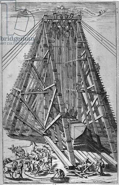 Erecting the Ancient Egyptian Obelisk in St. Peter's Square, Rome, engraved by Alessandro Specchi 2