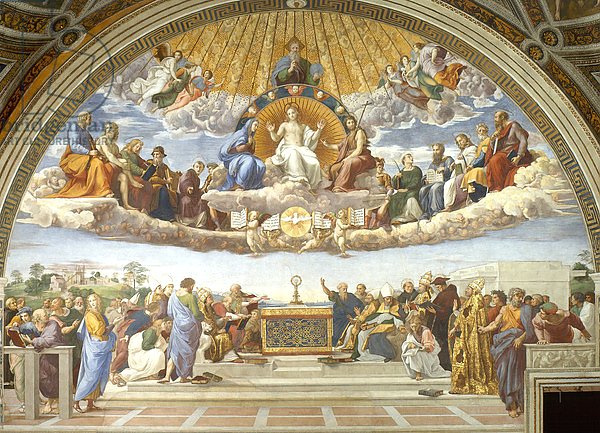 Disputa, from the Stanza della Segnatura, 1508-11