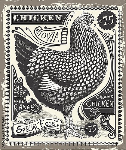 Ретро-реклама куриного мяса