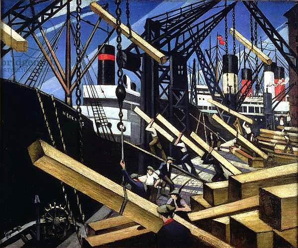 Loading Timber, Southampton Docks, 1916-17