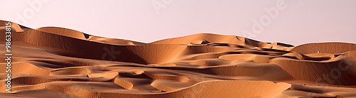 Песчаные дюны пустыни, панорама