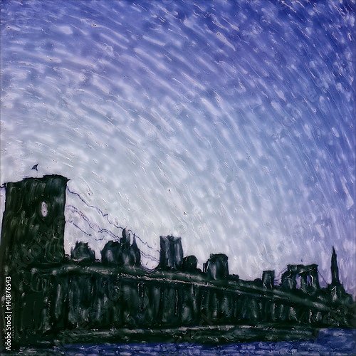 Рассвет над Бруклинским мостом