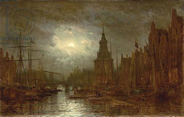 Amsterdam at Night, 1870s