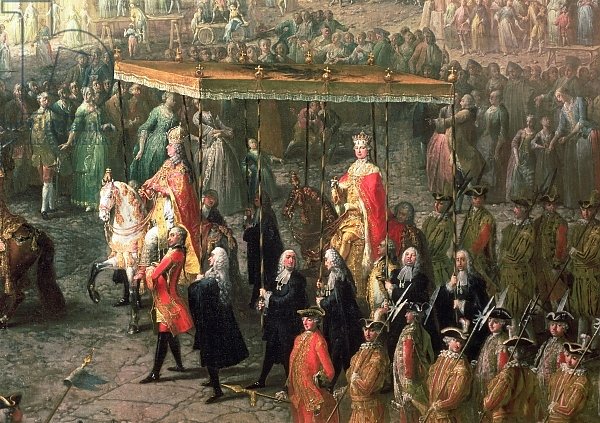 The coronation procession of Joseph II Emperor of Germany, in Romerberg, 1764