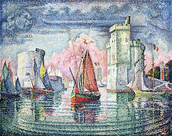 Постер Синьяк Поль (Paul Signac) The Port at La Rochelle, 1921