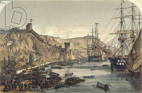 Harbour of Balaklava looking toward the Black Sea, 1859