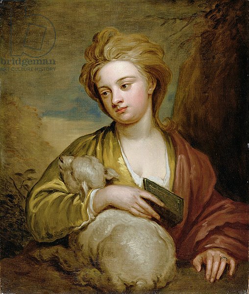 Portrait of a Woman as St. Agnes, traditionally identified as Catherine Voss, c.1705-10