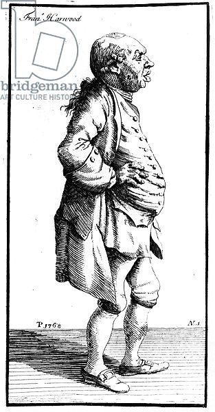 Caricature of Francis Harwood, c.1770